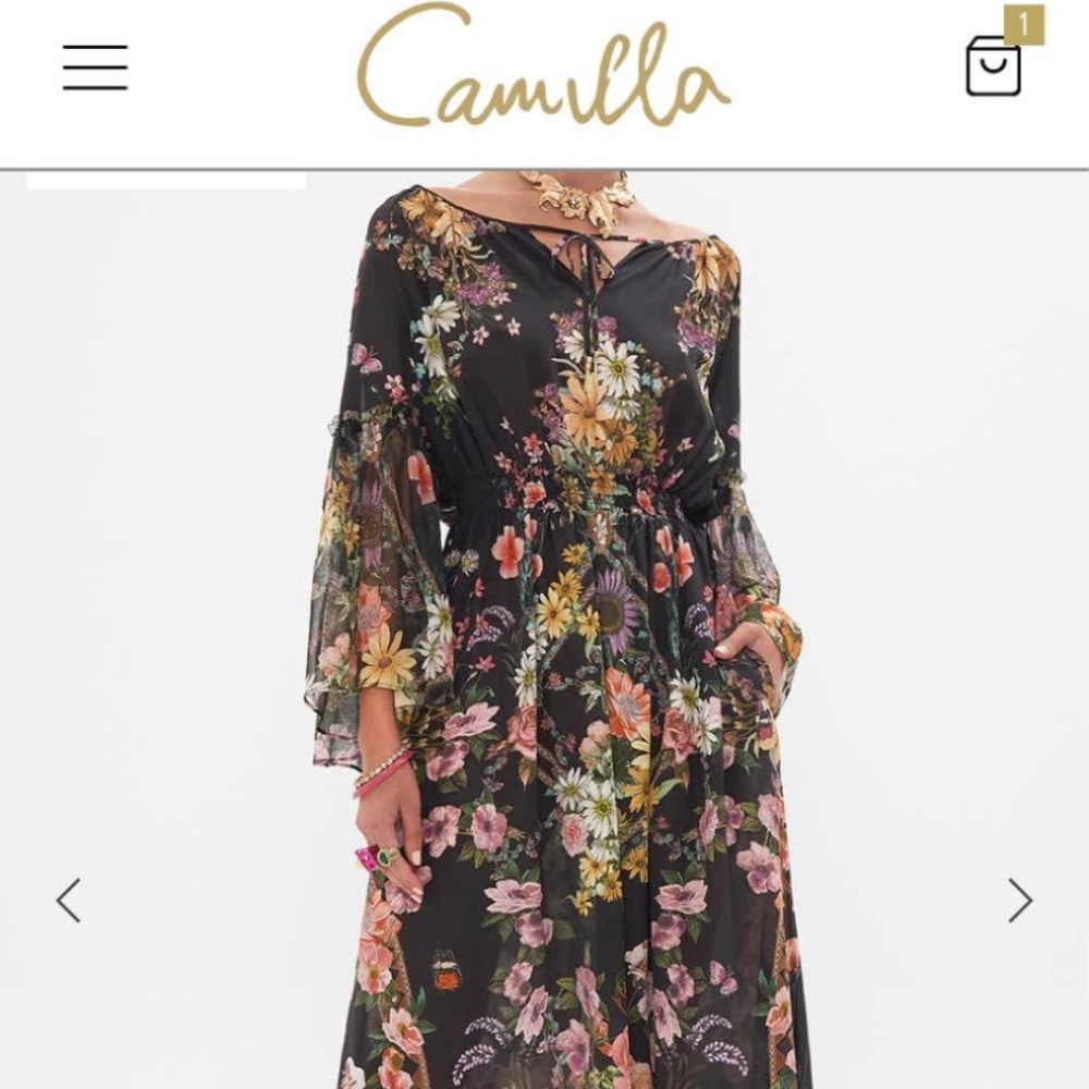 Camilla Letters from A Vineyard Silk Dress XXL